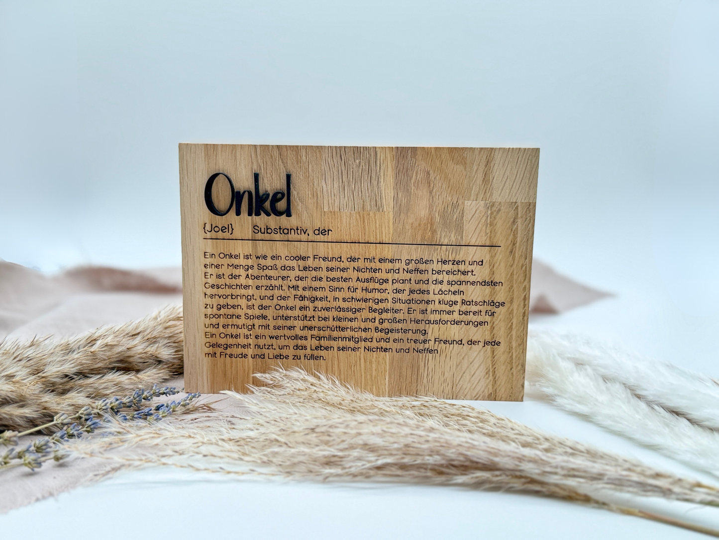 Holzschild „Onkel“ – Personalisiertes Geschenk & emotionale Überraschung zur Schwangerschaft