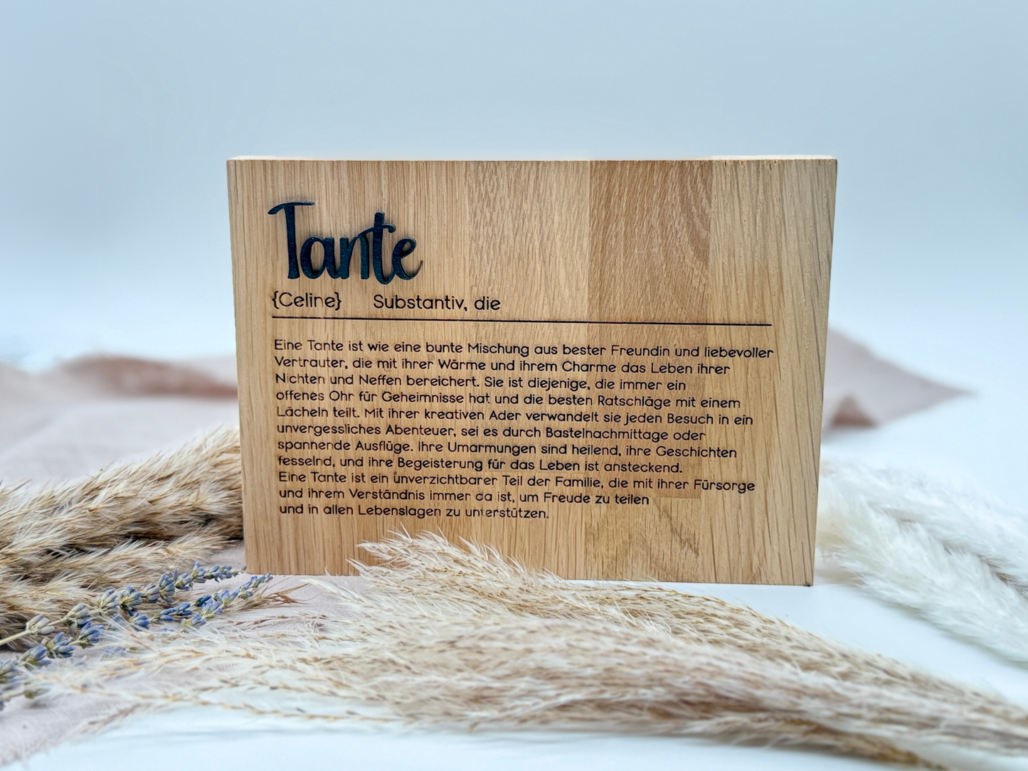 Holzschild „Tante“ – Personalisiertes Geschenk & emotionale Überraschung zur Schwangerschaft