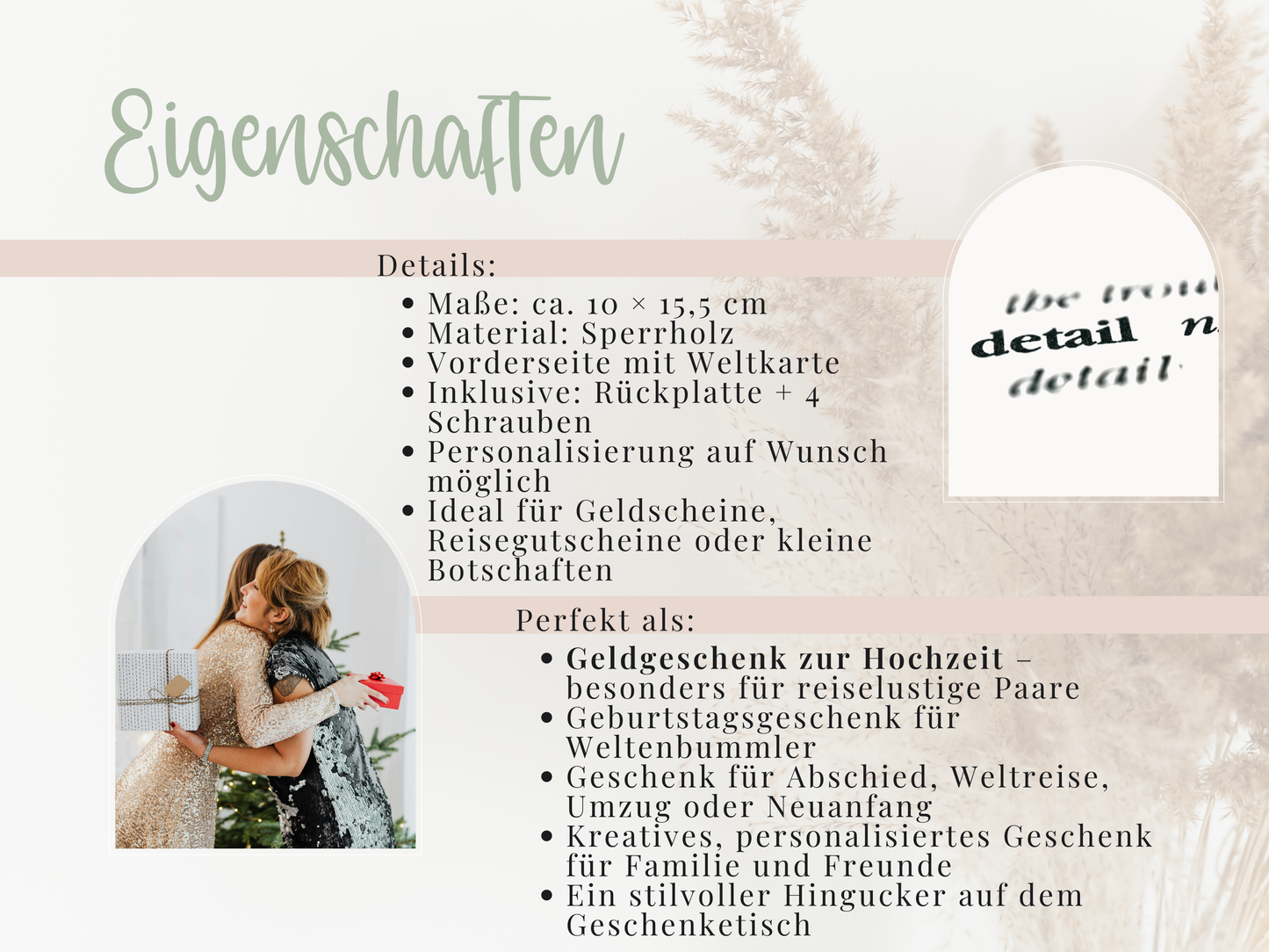 Holzkarte mit Weltkarte als Hochzeitsgeschenk oder als Geschenk zum Geburtstag - personalisierbar | Verschenke Geld für die Flitterwochen!