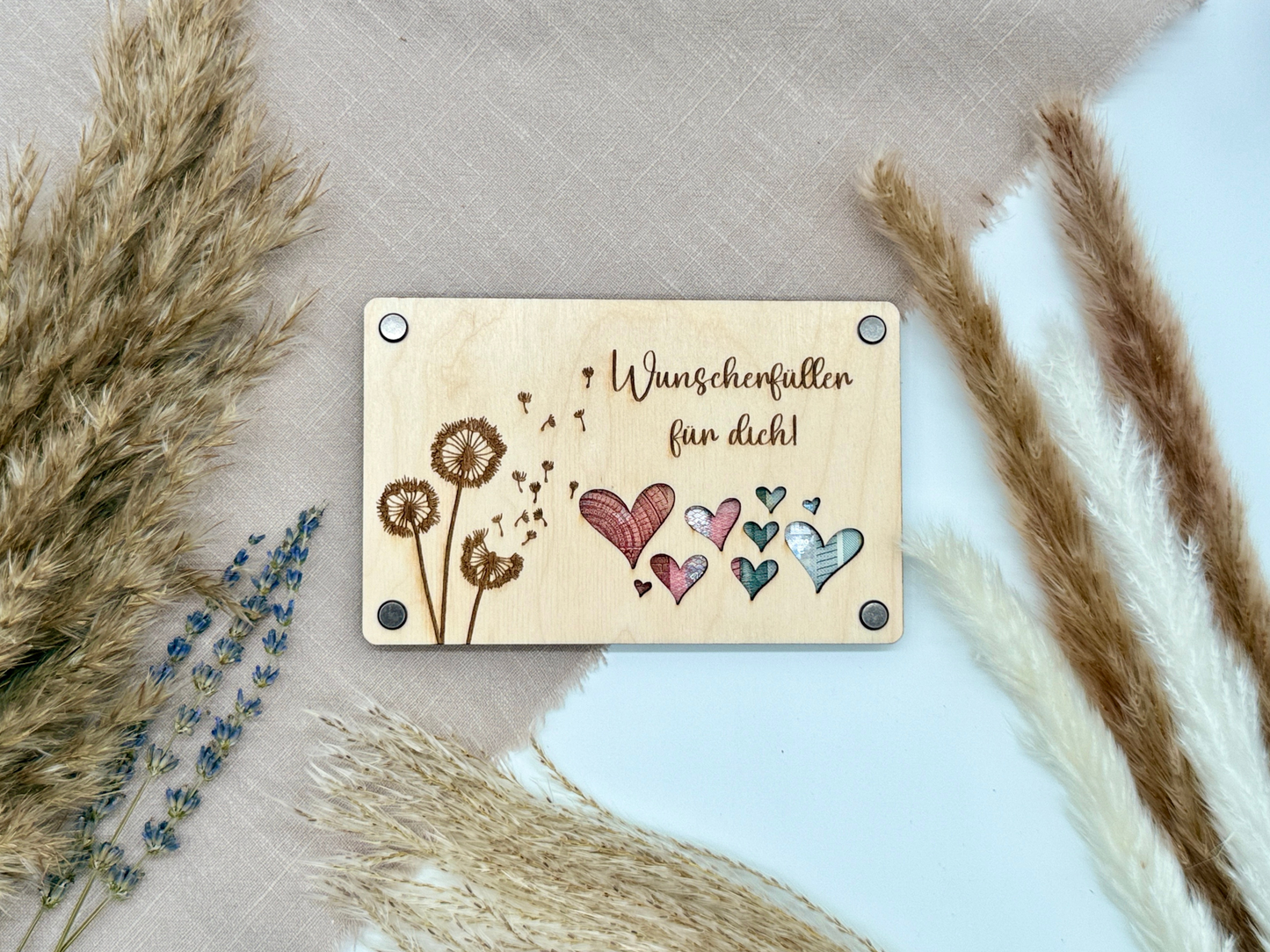 Geldgeschenk „Wunscherfüller“ – Personalisiertes Wunscherfüller-Geschenk aus Holz