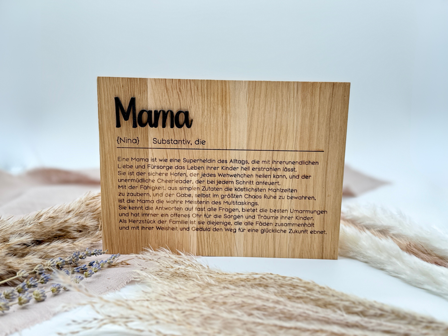 Holzschild „Mama“ – Personalisiertes Geschenk & emotionale Überraschung