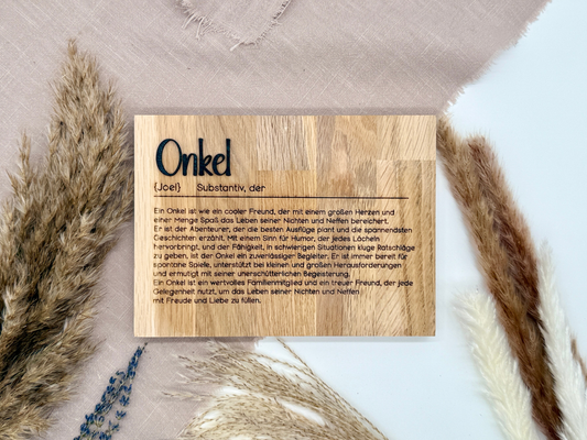 Holzschild „Onkel“ – Personalisiertes Geschenk & emotionale Überraschung zur Schwangerschaft