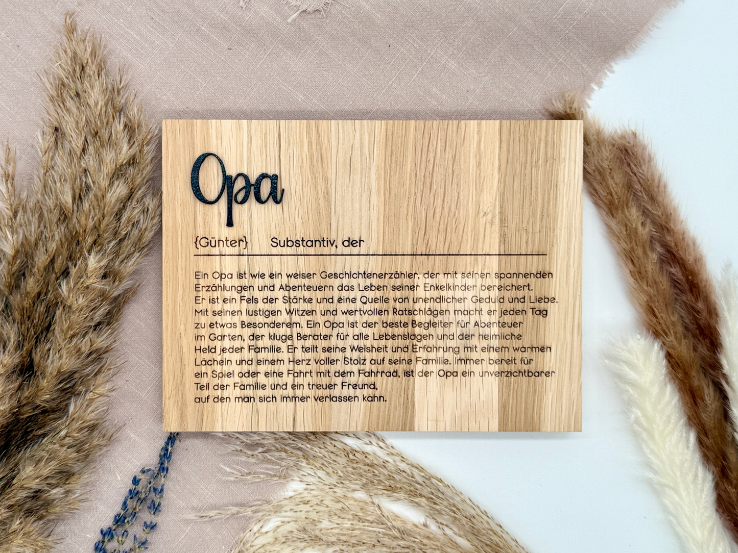 Holzschild „Opa“ – Personalisiertes Geschenk & emotionale Überraschung zur Schwangerschaft