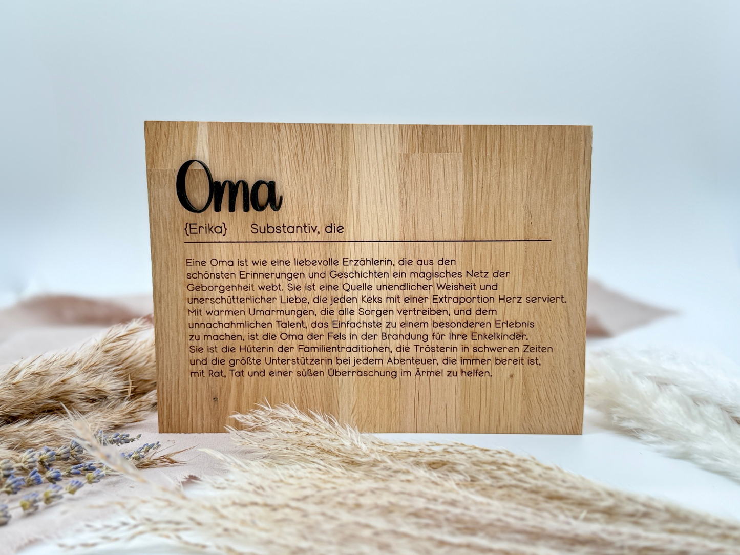 Holzschild „Oma“ – Personalisiertes Geschenk & emotionale Überraschung zur Schwangerschaft