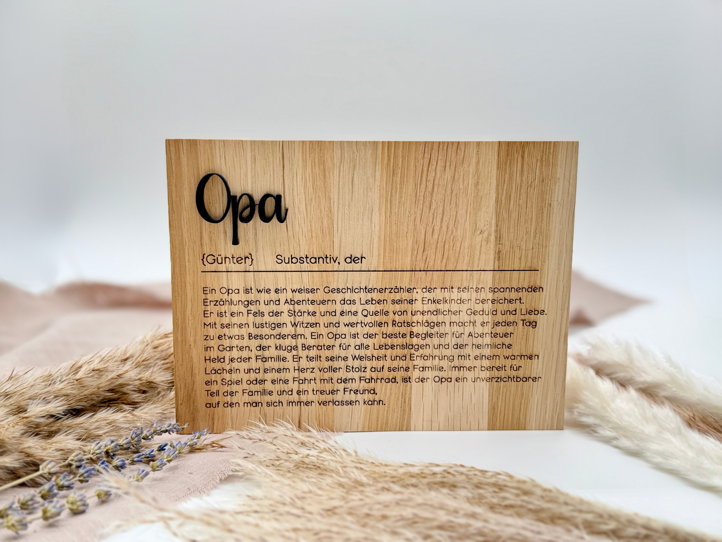 Holzschild „Opa“ – Personalisiertes Geschenk & emotionale Überraschung zur Schwangerschaft